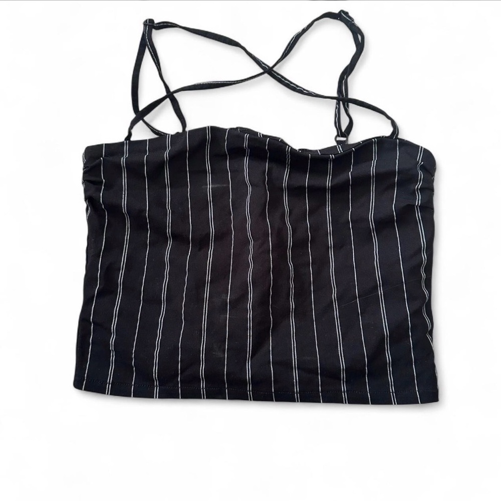 Black Striped Women's Top